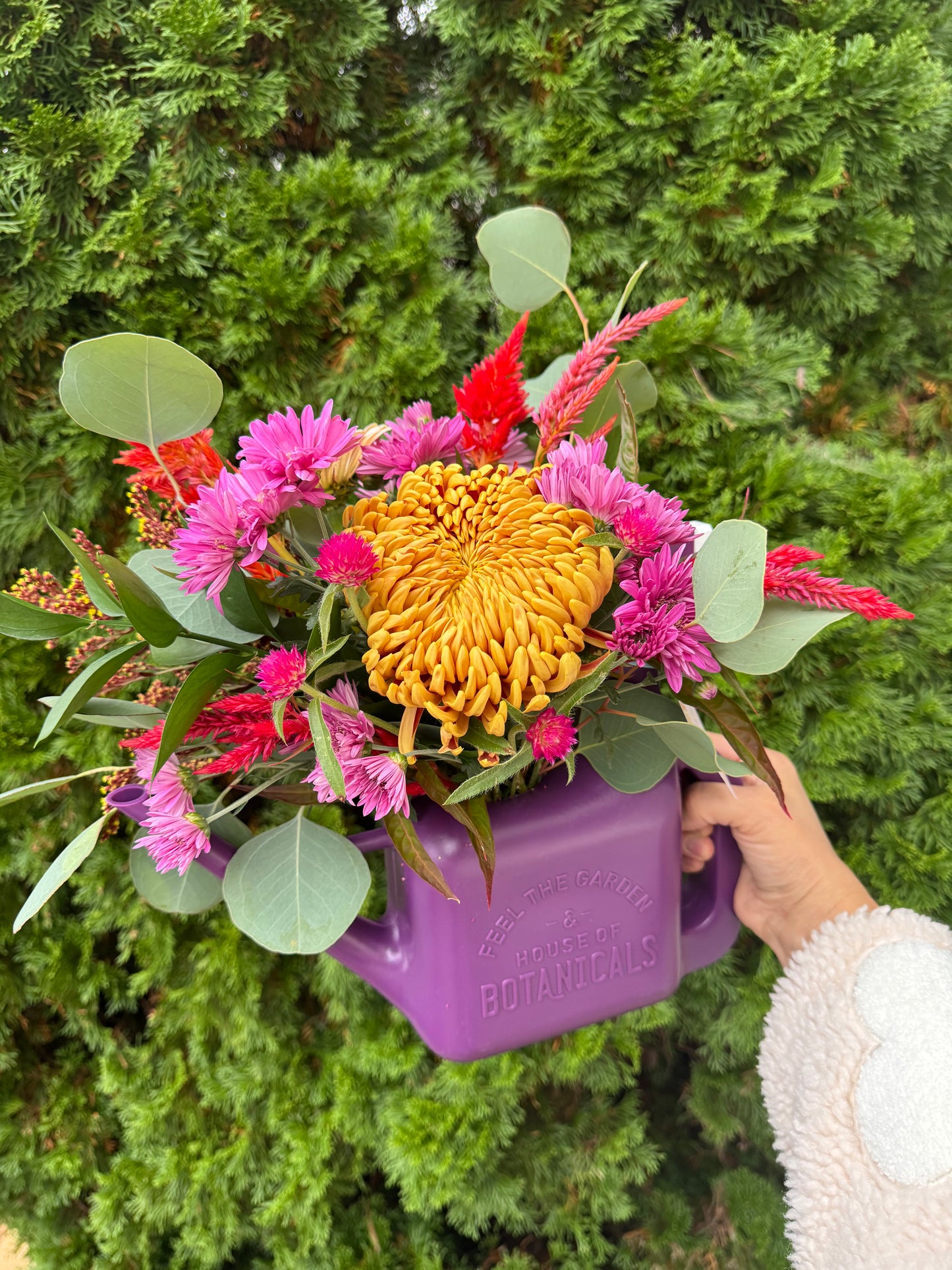 Fall Floral Watering Can