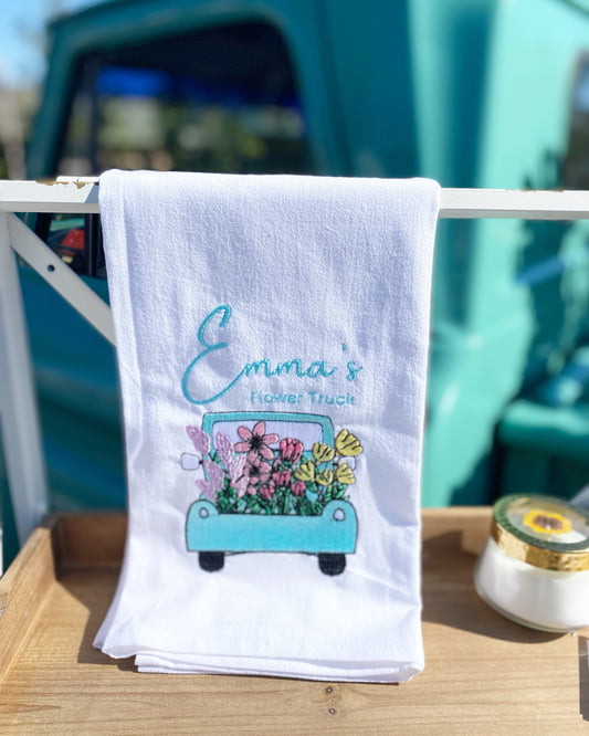 Flower Truck Hand Towels