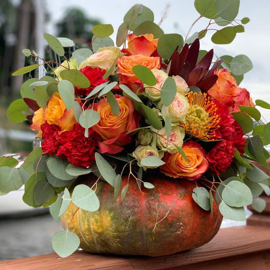 Floral Pumpkin Centerpiece Workshop