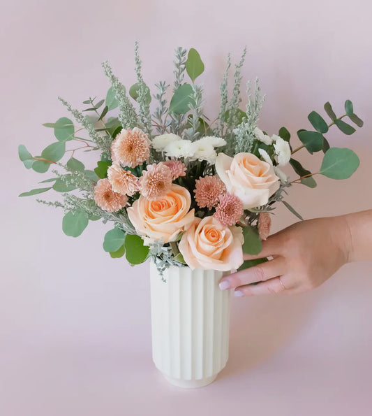 Monroe White Vase Arrangement