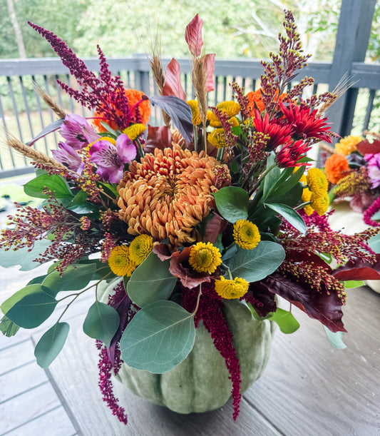 Floral Pumpkin Centerpiece Workshop