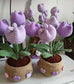 Crochet Tulip Flower Pot
